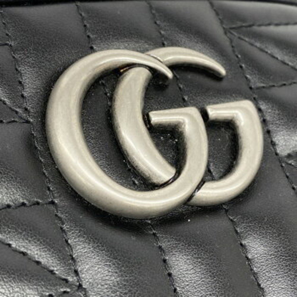 Gucci GG Marmont Shoulder Bag Black Leather - Picture 9 of 9